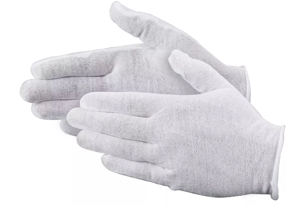 GANTS DE VALET EN COTTON BLANC #M0005 MEDIUM