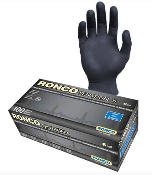 RC-962XL ''SENTRON 6'' GANTS NITRILE EXTRA-LARGE NOIR 6MILL100/BOITE