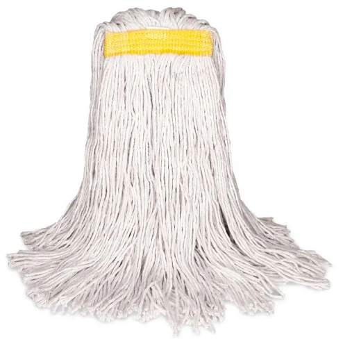 BVS-FSS12 MOPPE BLANCHE 12OZ BRINS COUPÉS AVEC BANDE ÉTROITE