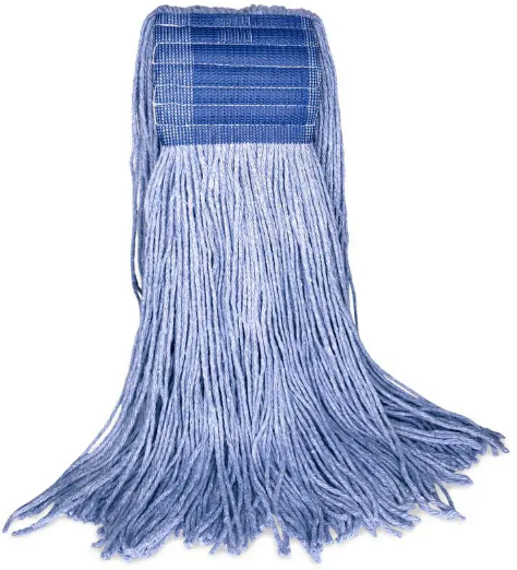 BVS-BEBL24 MOPPE BLEUE 24OZ BRINS COUPÉS AVEC BANDE LARGE