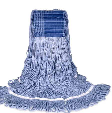 BVS-BLB1 MOPPE BLEUE 12OZ BRINS ATTACHÉS ET BOUCLÉS AVEC BANDE LARGE