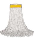 [639516] BVS-FCIS16 MOPPE À CIRER 16OZ BLANCHE BRINS COUPÉS AVEC BANDE ÉTROITE