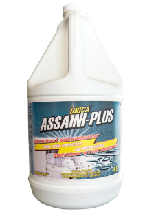 UNICA-NCHL04 ''ASSAINI-PLUS'' DÉTACHANT ET ASSAINISSANT POUR LAVE-VAISSELLE COMMERCIAL 4L 