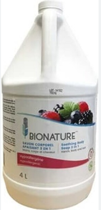 BIO-214 SAVON LOTION 3 DANS 1 POUR MAINS, CORPS ET CHEVEUX 4L