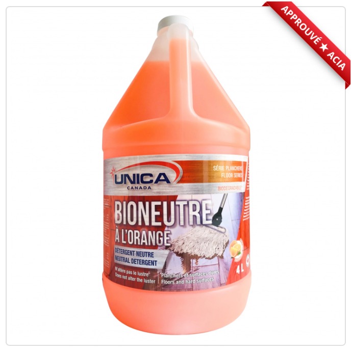 UNICA-NNOR04 BIONEUTRE A L'ORANGE DÉTERGENT NEUTRE 4 LITRES