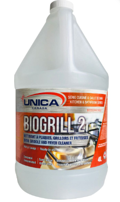 UNICA-NGRI204 ''BIOGRILL 2''  NETTOYANT À PLAQUE FORMULE ÉCONOMIQUE 4L 