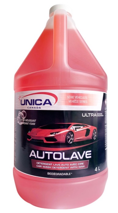 UNICA-NATN04 ''AUTOLAVE'' DÉTERGENT POUR AUTO AVEC CIRE 4 LITRES