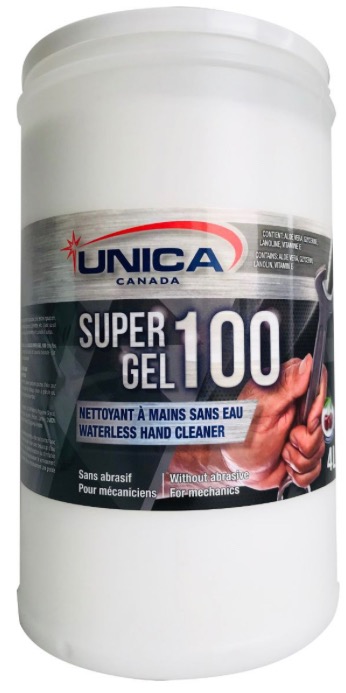 UNICA-101 ''SUPER GEL 100'' NETTOYANT À MAINS SANS ABRASIF 500ML