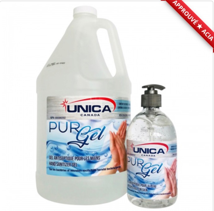 UNICA-1900 ''PURGEL'' DÉSINFECTANT À MAIN 70% 125ML