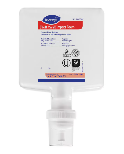 100907874 ''SOFT CARE'' DÉSINFECTANT À MAINS MOUSSANT VENDU 6X1.2L/CAISSE