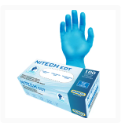RC-375M GANTS ''NITECH EDT'' MÉDIUM BLEU 5MILL 100/BOITE