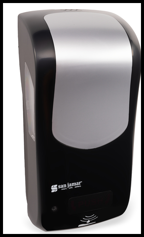 SJ-SH970BKSS DISTRIBUTEUR DE SAVON LIQUDE ET LOTION SANS CONTACT NOIR ET ACIER INOX 900ML