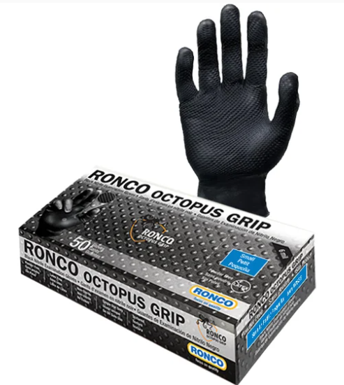 RC-762M ''OCTOPUS'' GANTS NITRILE MÉDIUM NOIR 6MILL 50/BOITE