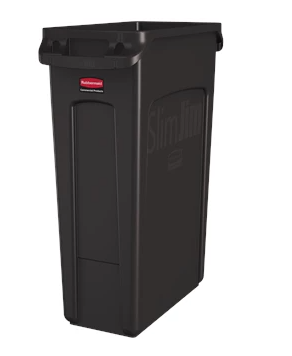 RUBBERMAID - 1956187 POUBELLE SLIM JIM VENTILLE BRUN 23 GAL