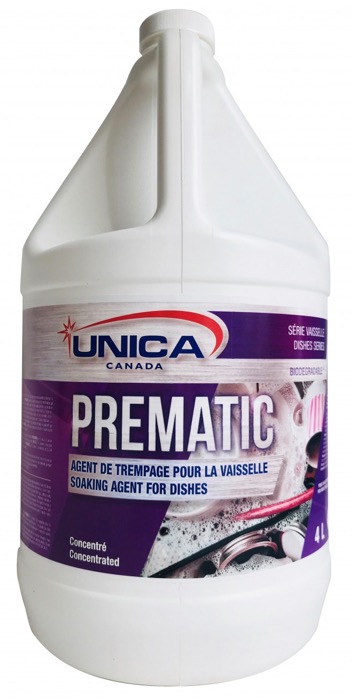 UNICA-NPREM04 ''PREMATIC'' AGENT DE TREMPAGE POUR VAISSELLE 4L