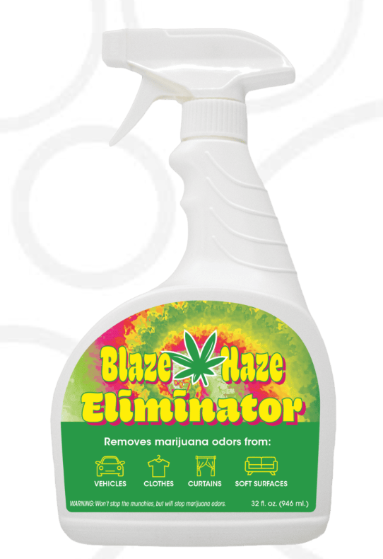 ADV-''BLAZE HAZE ELIMINATOR'' DESTRUCTEURS D'ODEUR DE MARIJUANA SUR SURFACE MOLLE 946ML