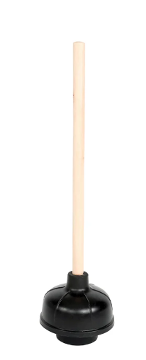 GLB-3455 SIPHON DE TOILETTE NOIR HYDROFORCE AVEC MANCHE 20'' EN BOIS