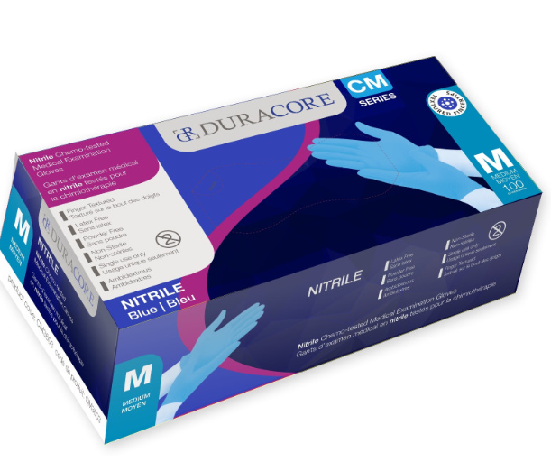 DC-CM3603 GANTS NITRILE MÉDIUM BLEU 3.2MIL 100/BOITE