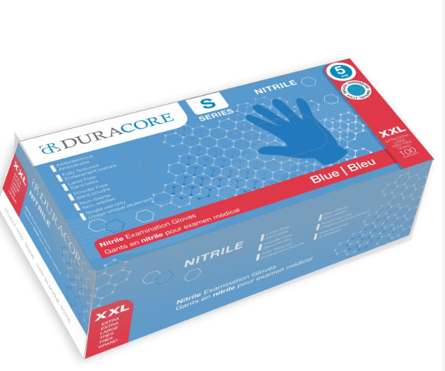 DC-S5206 GANTS NITRILE XX-LARGE BLEU 5MIL 100/BOITE