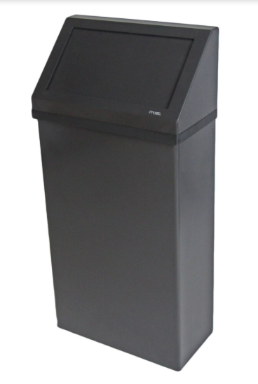 FROST-303-NL-BLK POUBELLE MURALE AVEC COUVERCLE À BATTANT NOIRE