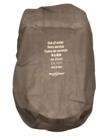 02-16012 COUVRE URINOIR OU DE TOILETTE JETABLE GRIS