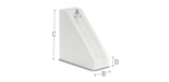 COINS PROTECTEUR EN STYROMOUSSE 5X2X1 OUVERTURE 7/8 728/PAQUET
