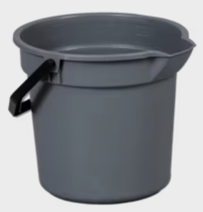 VILEDA-134492 SEAU ROND AVEC BEC VERSEUR GRIS 13 LITRES 