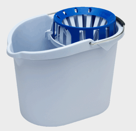 VILEDA-162136 SEAU GRIS 10L INCLUANT CÔNE POUR ESSORER