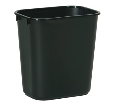 RUBBERMAID-FG295500BLA POUBELLE DE BUREAU NOIR 12.9L