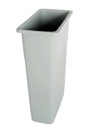 GLB-9510 POUBELLE RECTANGULAIRE GRISE 87L/23GAL