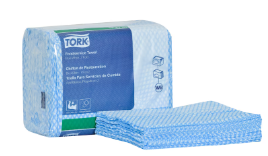 TORK-192183 CHIFFONS MULTI PLIS BLEU/BLANC 4X80/CAISSE
