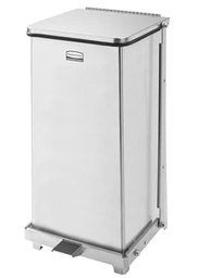 [05ST12-SS] RUBBERMAID-FGST12SSPL POUBELLE CARRÉE À PÉDALE AVEC COUVERCLE DE FINITION INOX 6.5GAL