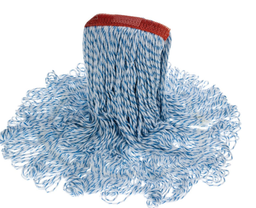 [631763] AG-1763 MOPPE À CIRER 20OZ BLEUE DE FINITION SATIN BRINS BOUCLÉS AVEC BANDE ÉTROITE