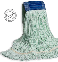 [633002] VILEDA-134908 MOPPE VERTE 20OZ MICR-ECO BRINS ATTACHÉS ET BOUCLÉS AVEC BANDE ÉTROITE