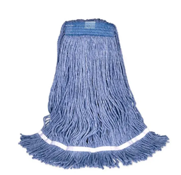 [633424-BL] BVS-FTBE24 MOPPE BLEUE 24OZ BRINS ATTACHÉS AVEC BANDE ÉTROITE