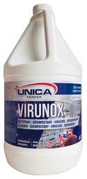 [651010] UNICA-NVIRU04(CSX4) ''VIRUNOX'' NETTOYANT DÉSINFECTANT VIRUCIDE ET DÉSODORISANT VENDU CAISSE 4X4L