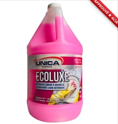 [654876] UNICA-NEDT04 ''ECOLUXE'' DÉTERGENT À VAISSELLE ROSE 4L