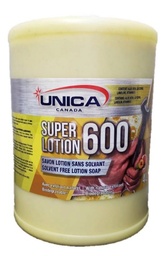 [860605-J] UNICA-S604J ''SUPER LOTION 600'' SAVON LOTION DOUX POUR LES MAINS JAUNE *JUG* 4L VENDU 4/CAISSE