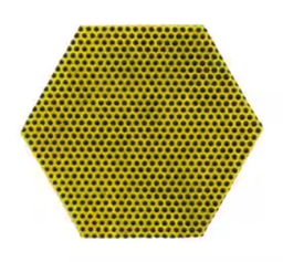 [890855] 3M-96HEX(BTX15) TAMPON À RÉCURER DOUBLE USAGE HEXAGONAL JAUNE VENDU 15/BOITE