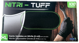 [61GN13-L6] GANTS NITRILE LARGE NOIR 5MILL 100/BOITE
