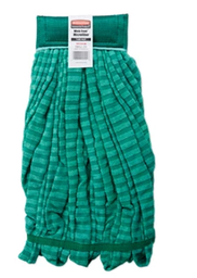 [635206] RUBBERMAID-FGT85206GR00 MOPPE VERTE EN MICROFIBRE 16OZ BRINS ATTACHÉS ET BOUCLÉS AVEC BANDE LARGE