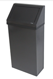 [053033-NR] FROST-303-NL-BLK POUBELLE MURALE AVEC COUVERCLE À BATTANT NOIRE