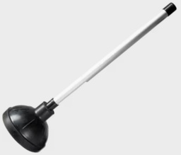 [052025] VILEDA-134930 SIPHON DE TOILETTE NOIR AVEC MANCHE EN ALUMINIUM
