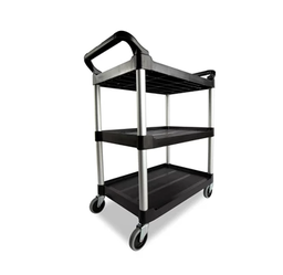 [053424-NR] RUBBERMAID-FG342488BLA CHARIOT UTILITAIRE DE SERVICE AVEC ROULETTES PIVOTANTES DE 4 PO, CAPACITÉ DE 200 LB, NOIR