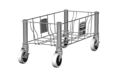 [058468] RUBBERMAID-1968468 CHARIOT SIMPLE POUR POUBELLES SLIM JIM DE FINITION INOX