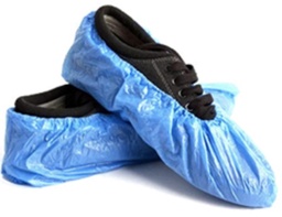 [059032] EM-7250 COUVRE-CHAUSSURES BLEUES EN PLASTIQUE ''TAILLE 6 À 10'' 100/PAQUET